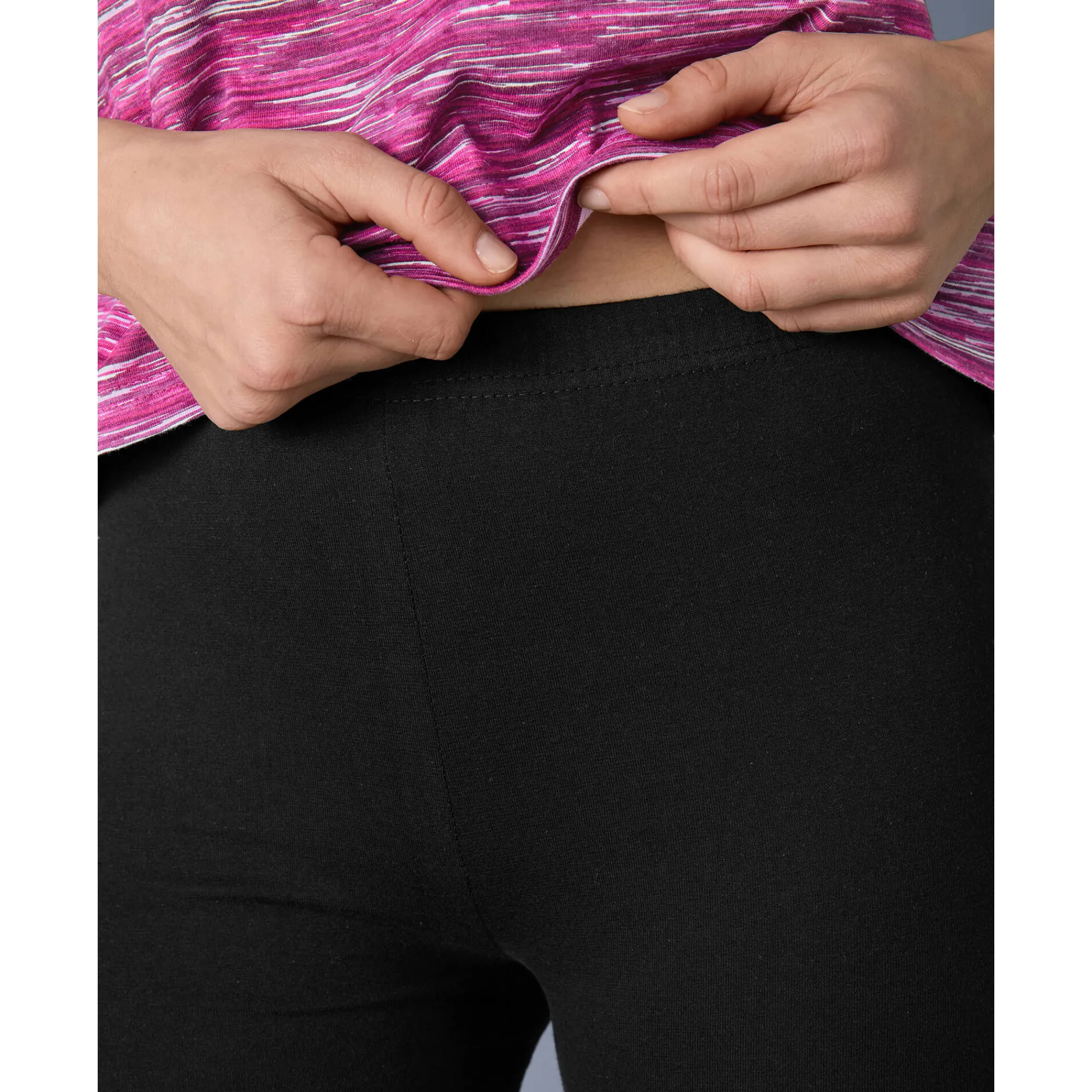 Legging|Broek<Blancheporte Effen legging in biokatoen zwart