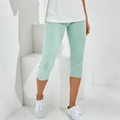 Legging<Blancheporte Effen 3/4-legging in stretchtricot lichtgroen