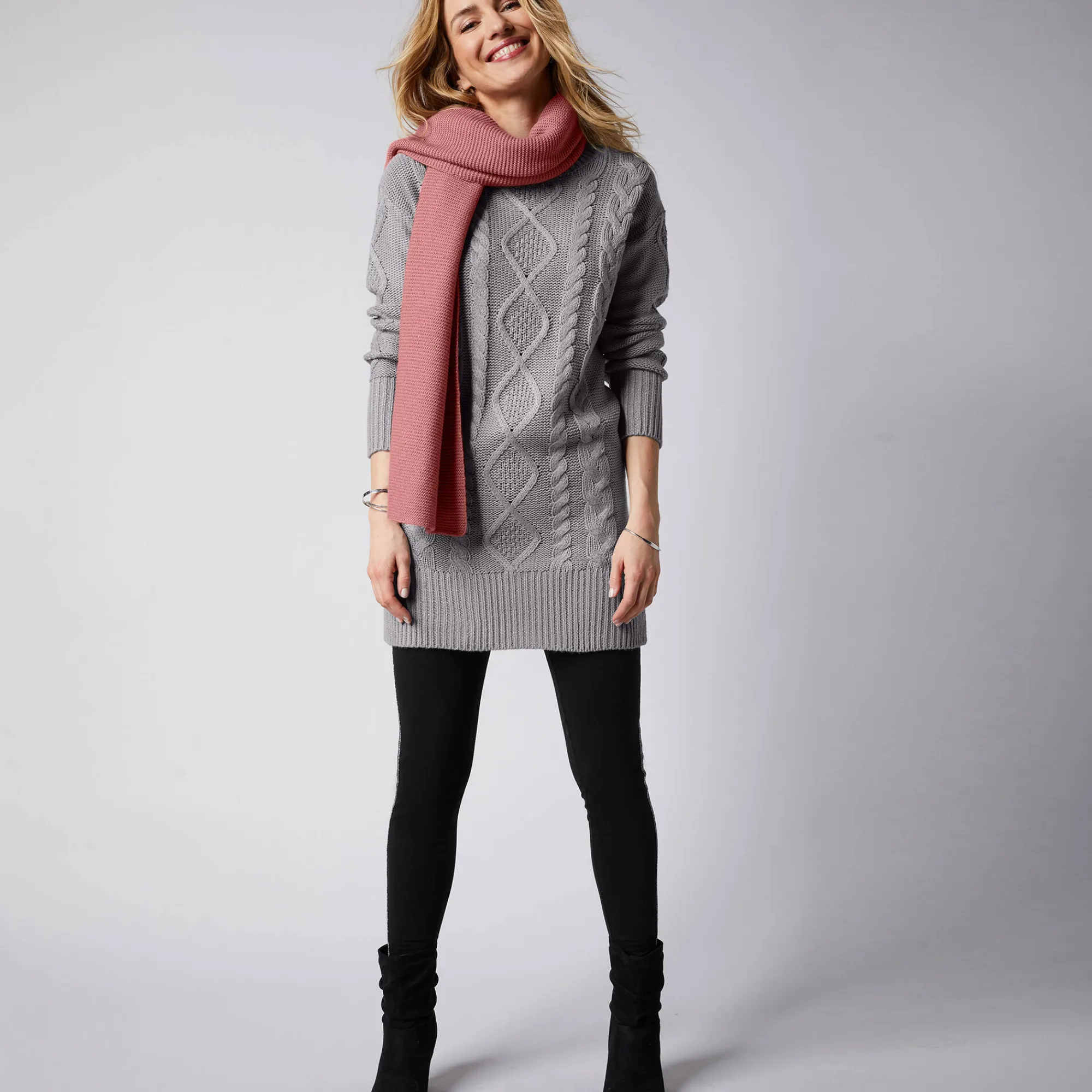 Legging<Blancheporte Effen legging met glanzende baan zwart