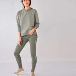 Legging<Blancheporte Effen legging met glanzende baan kaki