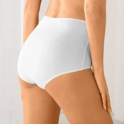 Slip En Shorty<Blancheporte Effen maxislip in stretchkatoen - Set van 10 blauw / roze