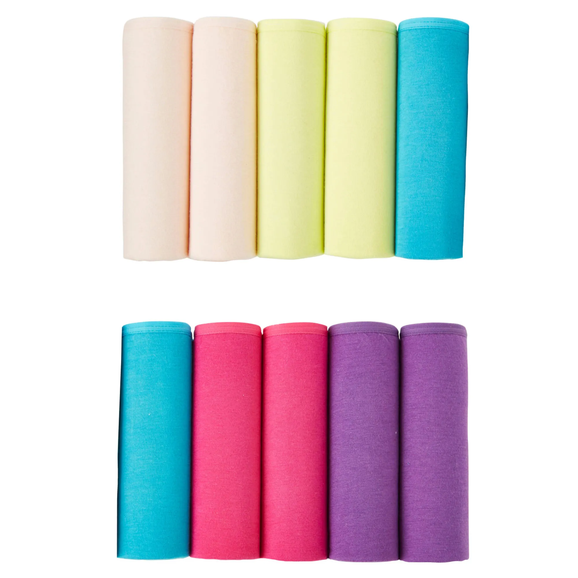 Slip En Shorty<Blancheporte Effen midislip in stretchkatoen - Set van 10 fel