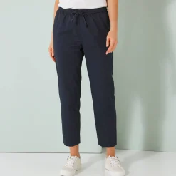Broek<Blancheporte Effen mom fit 7/8-broek, katoen marine