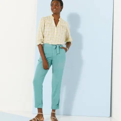 Broek<Blancheporte Effen, nauwsluitende broek met 7/8-model, soepel materiaal grijsblauw