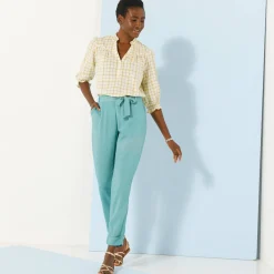 Broek<Blancheporte Effen, nauwsluitende broek met 7/8-model, soepel materiaal grijsblauw