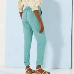 Broek<Blancheporte Effen, nauwsluitende broek met 7/8-model, soepel materiaal grijsblauw