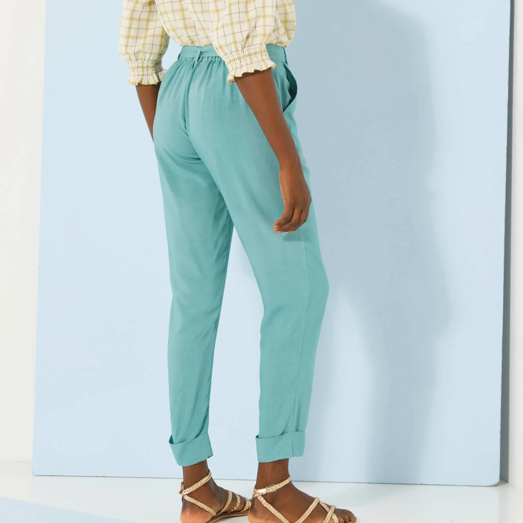 Broek<Blancheporte Effen, nauwsluitende broek met 7/8-model, soepel materiaal grijsblauw