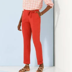 Broek<Blancheporte Effen, nauwsluitende broek met 7/8-model, soepel materiaal terracotta