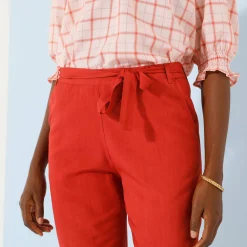 Broek<Blancheporte Effen, nauwsluitende broek met 7/8-model, soepel materiaal terracotta