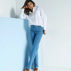 Bloes En Tuniek<Blancheporte Effen oversize hemd, popeline wit