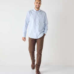 Feestoutfits Heren|T-Shirt, Hemd En Polo<Blancheporte Effen Oxford-hemd met knoopsluiting en lange mouwen hemelsblauw