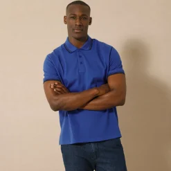 T-Shirt, Hemd En Polo<Blancheporte Effen polo in piquétricot met korte mouwen blauw