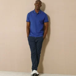T-Shirt, Hemd En Polo<Blancheporte Effen polo in piquétricot met korte mouwen blauw