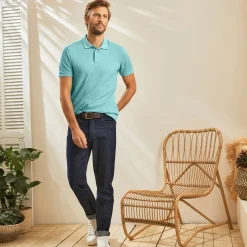 T-Shirt, Hemd En Polo<Blancheporte Effen polo in piquétricot met korte mouwen watergroen