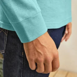 T-Shirt, Hemd En Polo<Blancheporte Effen polo in piquétricot met lange mouwen watergroen