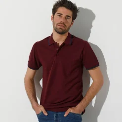 T-Shirt, Hemd En Polo<Blancheporte Effen polo in piquétricot met korte mouwen bordeaux