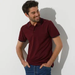 T-Shirt, Hemd En Polo<Blancheporte Effen polo in piquétricot met korte mouwen bordeaux
