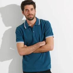 T-Shirt, Hemd En Polo<Blancheporte Effen polo in piquétricot met korte mouwen eendenblauw