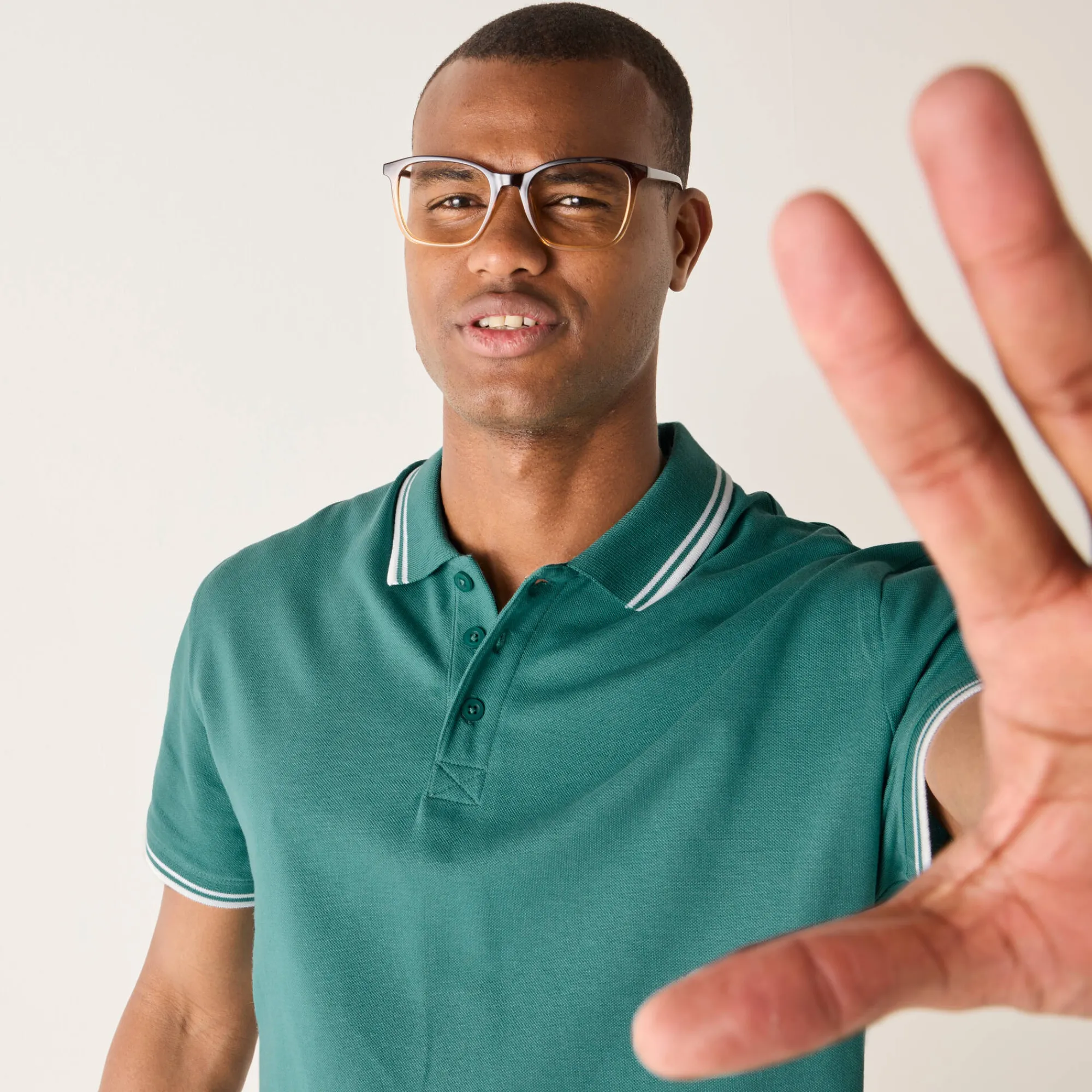 T-Shirt, Hemd En Polo<Blancheporte Effen polo in piquétricot met korte mouwen celadon
