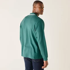 T-Shirt, Hemd En Polo<Blancheporte Effen polo in piquétricot met lange mouwen celadon