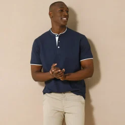 T-Shirt, Hemd En Polo<Blancheporte Effen polo in piquétricot, met maokraagje en korte mouwen marine