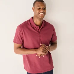 T-Shirt, Hemd En Polo<Blancheporte Effen polo in piquétricot met korte mouwen DONKERROZE
