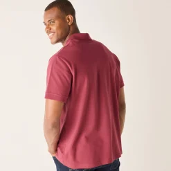 T-Shirt, Hemd En Polo<Blancheporte Effen polo in piquétricot met korte mouwen DONKERROZE