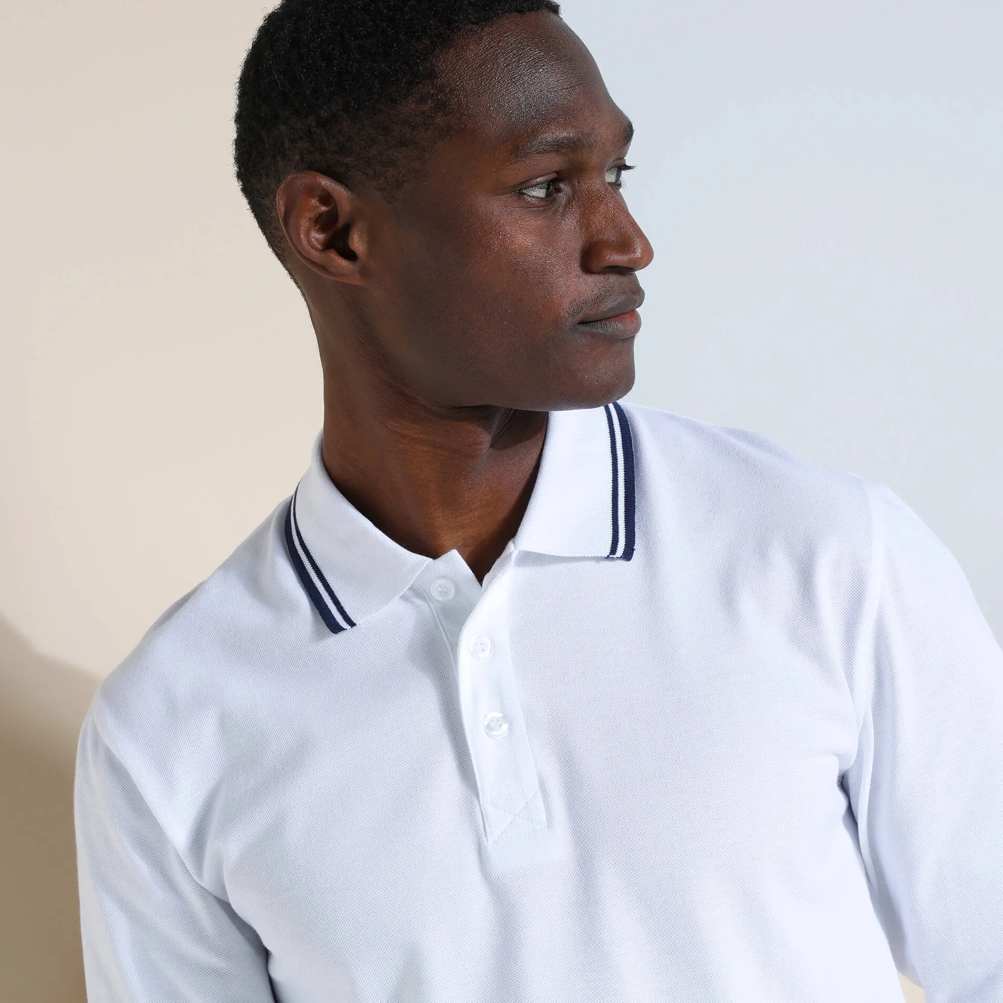 T-Shirt, Hemd En Polo<Blancheporte Effen polo in piquétricot met lange mouwen wit