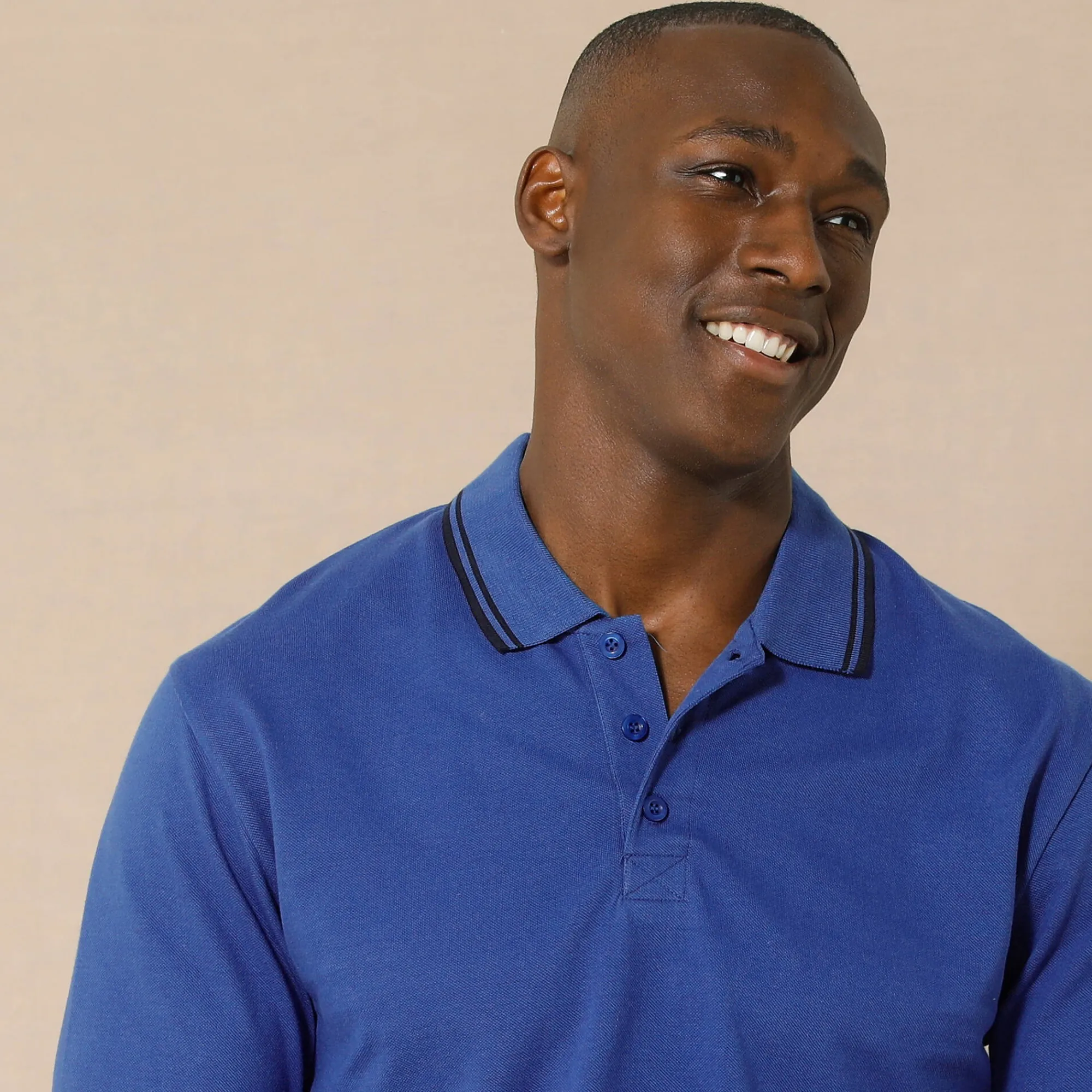 T-Shirt, Hemd En Polo<Blancheporte Effen polo in piquétricot met lange mouwen blauw