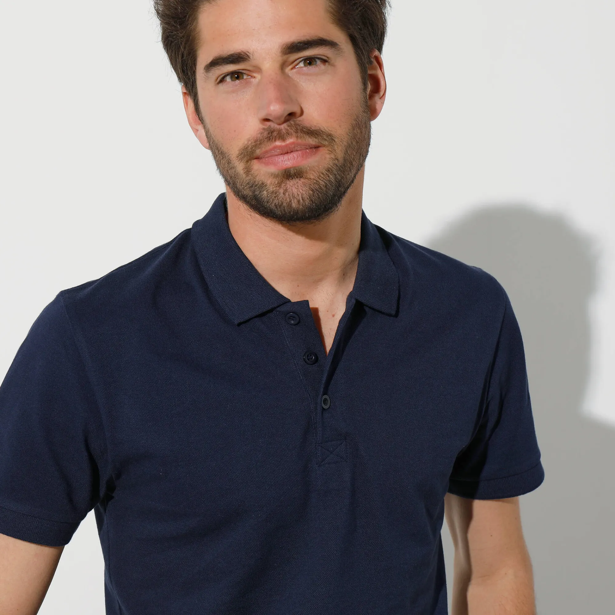 T-Shirt, Hemd En Polo<Blancheporte Effen polo in piquétricot met korte mouwen marine