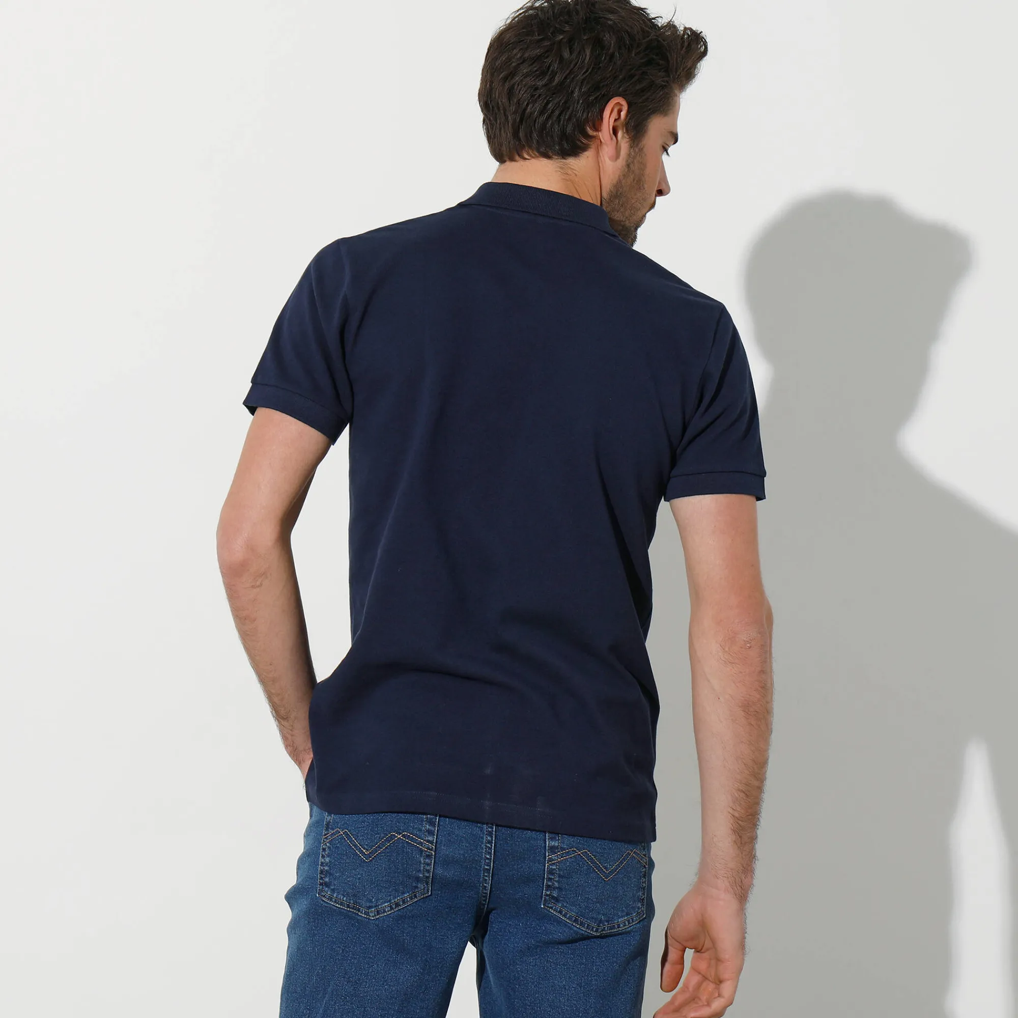 T-Shirt, Hemd En Polo<Blancheporte Effen polo in piquétricot met korte mouwen marine