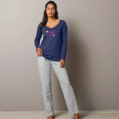 Pyjama<Blancheporte Effen pyjamabroek Estrella - katoen chiné grijs