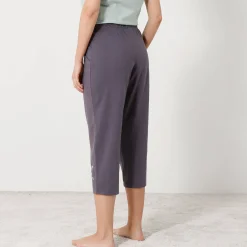 Pyjama<Blancheporte Effen 3/4-pyjamabroek met geplaatste print "Beautiful" antracietgrijs