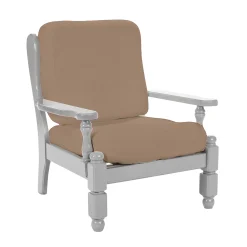 Zitbankhoes<Blancheporte Effen, rekbare hoes voor rustieke fauteuil taupe