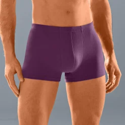 Ondergoed<Blancheporte Effen shorty met elastische, overtrokken tailleband - set van 5 grijs + marine + parma