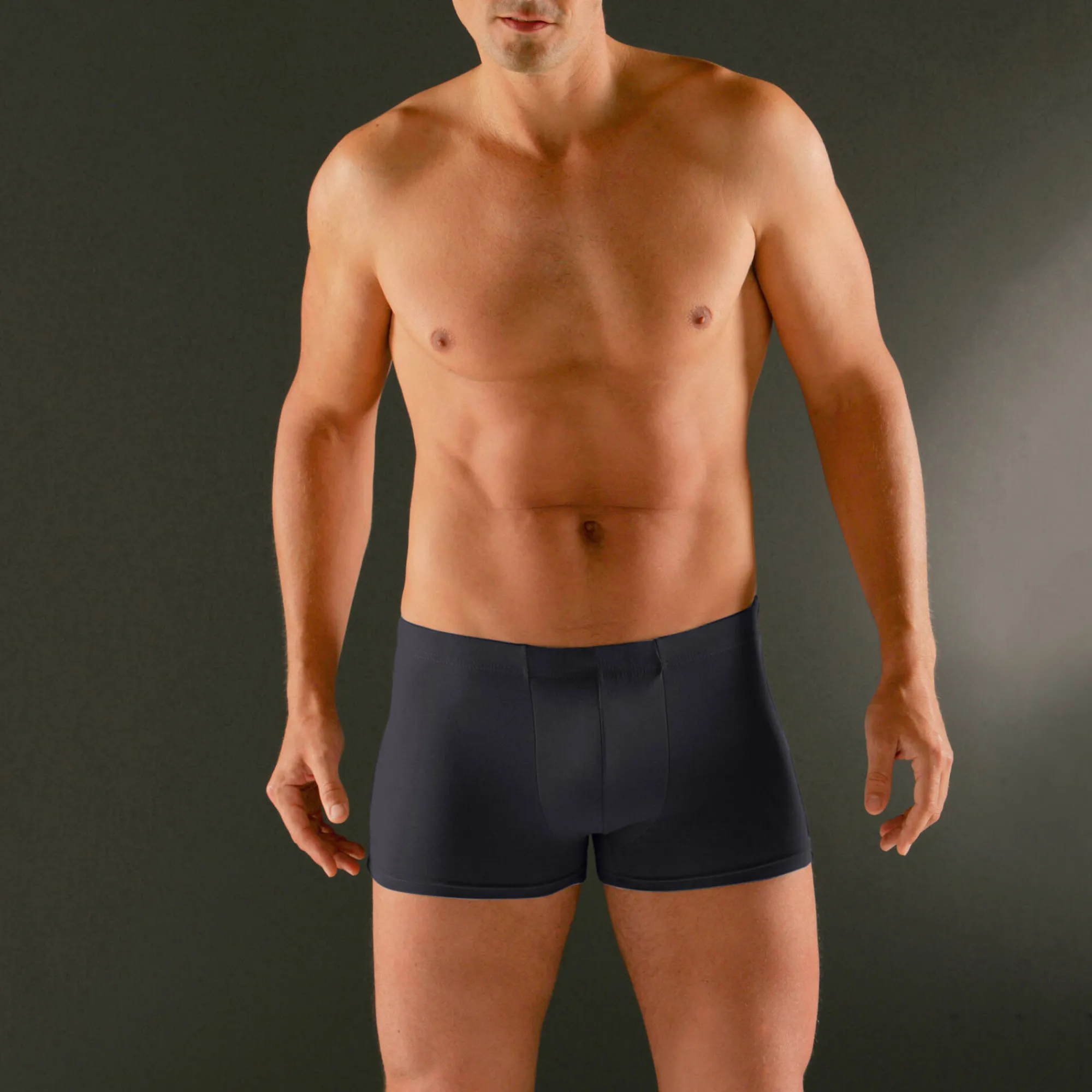Ondergoed<Blancheporte Effen shorty met elastische, overtrokken tailleband - set van 5 kaki + paars + blauw