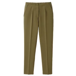 Broek<Blancheporte Effen slimbroek, kleine lengtes kaki