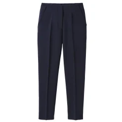 Broek<Blancheporte Effen slimbroek, kleine lengtes marine