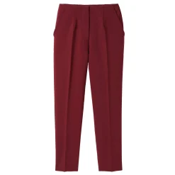 Broek<Blancheporte Effen slimbroek, kleine lengtes bordeaux
