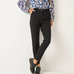 Broek<Blancheporte Effen slimbroek, milanotricot zwart