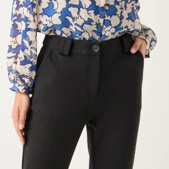 Broek<Blancheporte Effen slimbroek, milanotricot zwart