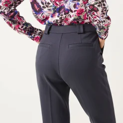 Broek<Blancheporte Effen slimbroek, milanotricot marine