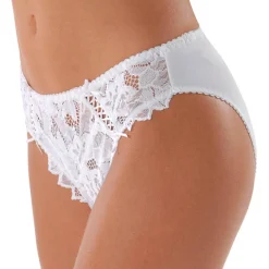 Slip En Shorty<Sans Complexe Effen slip in kant Arum wit