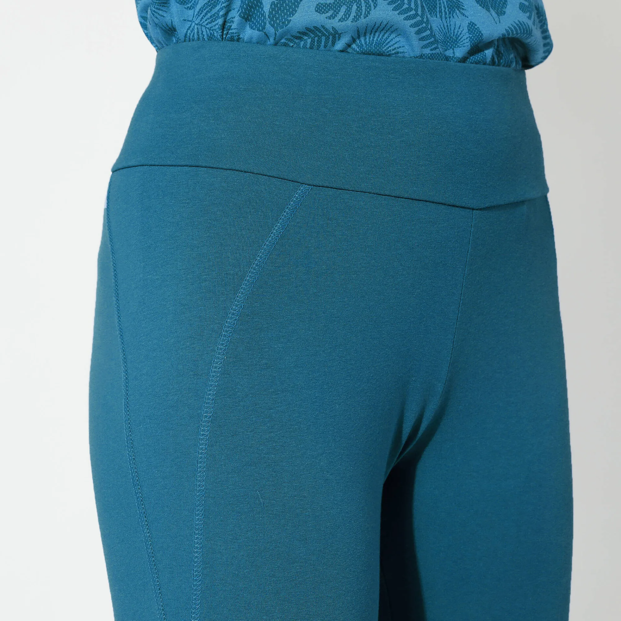 Legging<Blancheporte Effen sportlegging met hoge taille petroleumblauw
