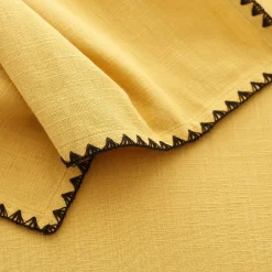 Tafellaken En Tafelloper<Blancheporte Effen tafellaken in katoen, met fantasieafwerking honing