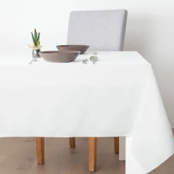 Tafellaken En Tafelloper<Blancheporte Effen tafellaken met peau-de-pêche touch gebroken wit