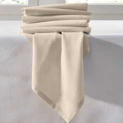 Servet<Blancheporte Effen tafelservet - set van 6 ecru