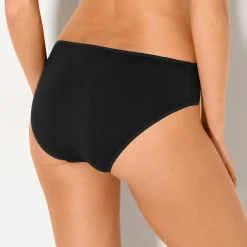 Slip En Shorty<Blancheporte Effen taislip in stretchkatoen - Set van 10 wit / zwart