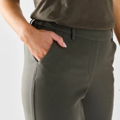 Broek<Blancheporte Effen tapered 7/8-broek kaki