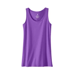 T-Shirt En Topje<Blancheporte Effen topje in biokatoen met ronde hals, eco-verantwoord iris